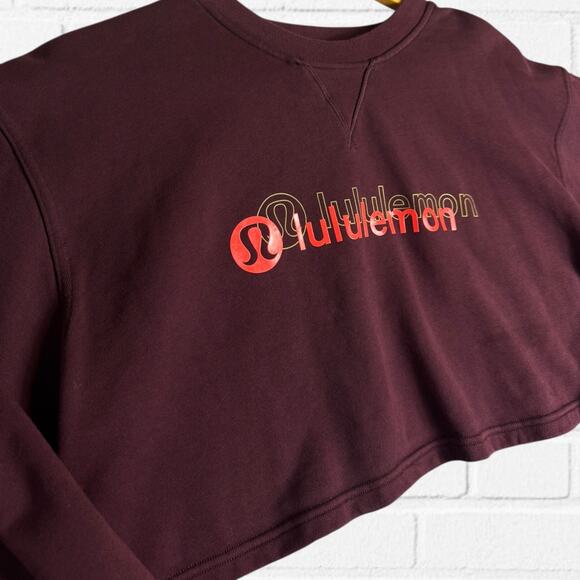 Lululemon All Yours Cropped Crew Sweatshirt - Cassis - Picture 4 of 6